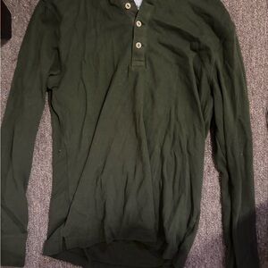 Men's Green Henley Shirt